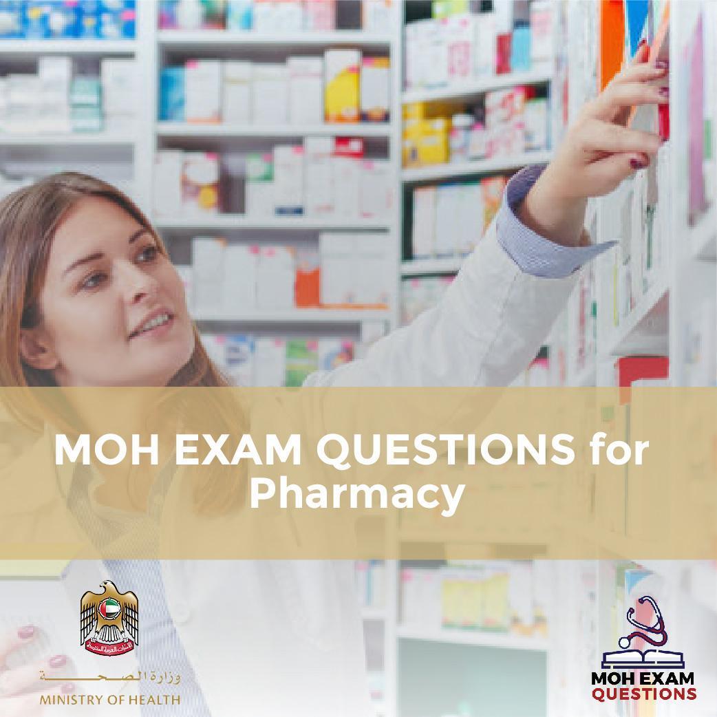 MOH Exam Questions for Pharmacy