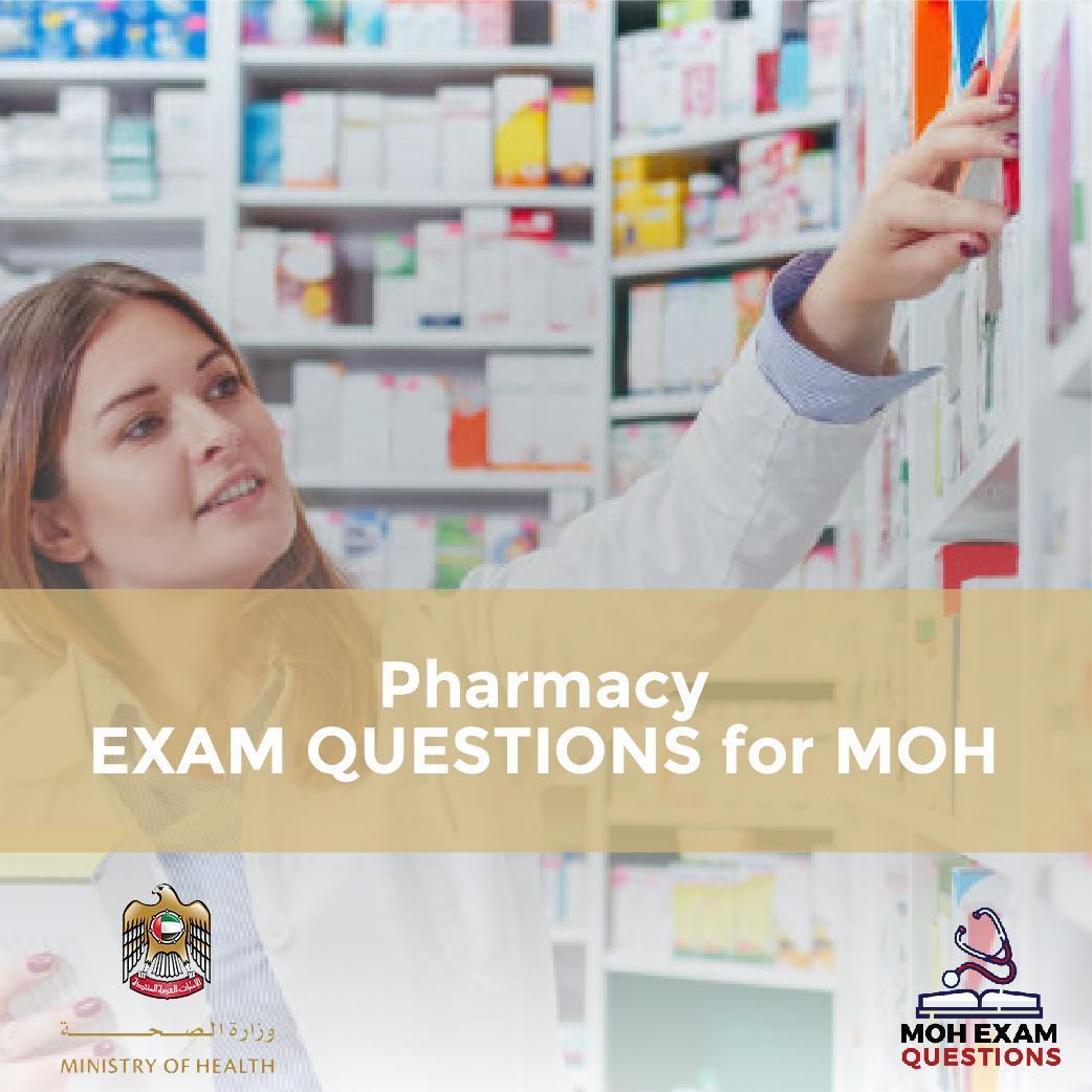 Pharmacy Exam Questions for MOH