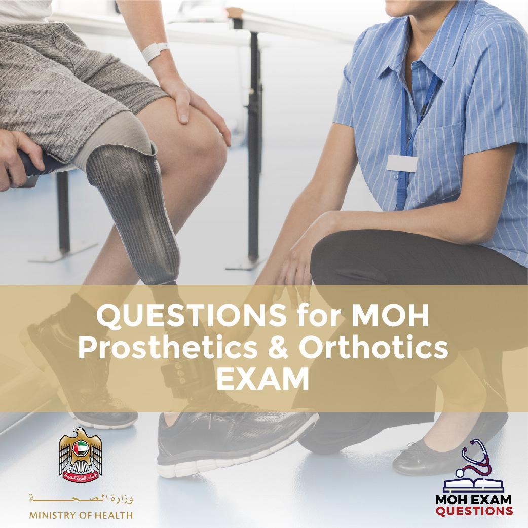 Questions For MOH Prosthetics & Orthotics Exam